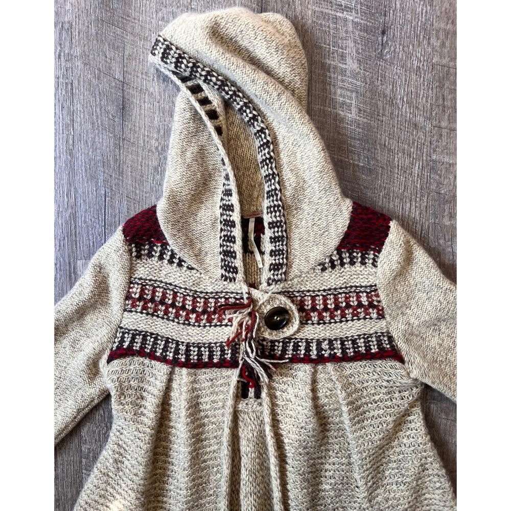 Free People Boho Fringe cardigan browns‎ size XS - Picture 2 of 7